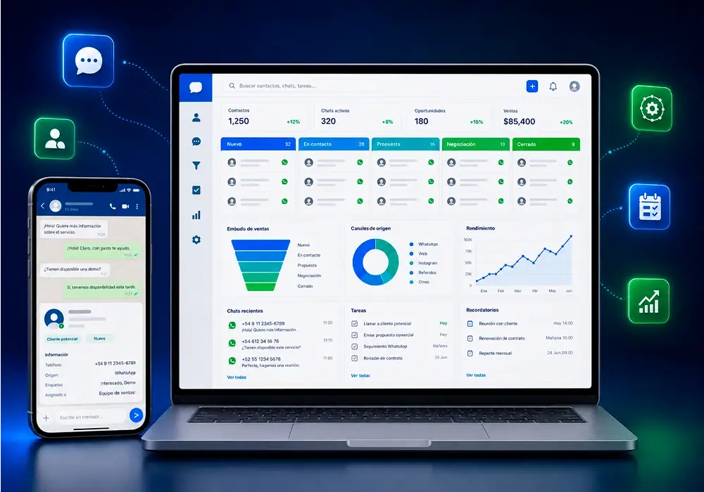 CRM integrado con WhatsApp: cierra más ventas desde el chat
